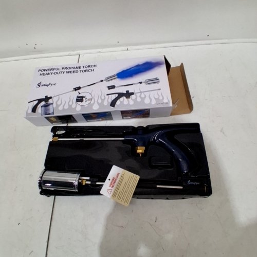 SUNIQFYRE PROPANE TORCH WITH DETACHABLE HANDLE - *TANK NOT INCLUDED* - BLACK/SILVER (MODEL: GF-8018) image 2