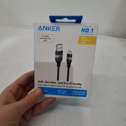 ANKER CAR CARPLAY USB TO USB C CABLE - 3FT - BLACK/GREY image 3