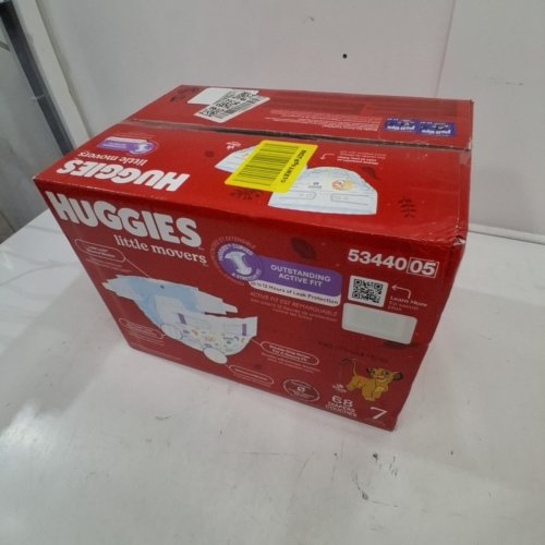68PK HUGGIES LITTLE MOVERS BABY DIAPERS - SIZE 7 image 2