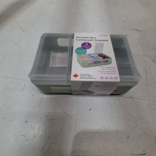 MELII SNACKLE LUNCH BOX WITH 3 COMPARTMENTS - 5.9 OZ - GREEN/CLEAR image 2
