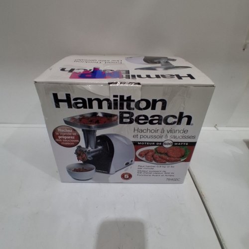 HAMILTON BEACH MEAT GRINDER & SAUSAGE STUFFER - WHITE (MODEL: 78402C) image 7