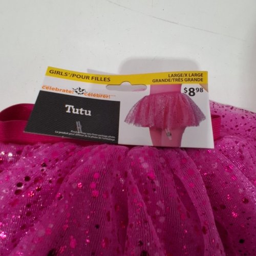GIRL'S WAY TO CELEBRATE SPARKLY SHORT TUTU - LARGE - PINK image 3