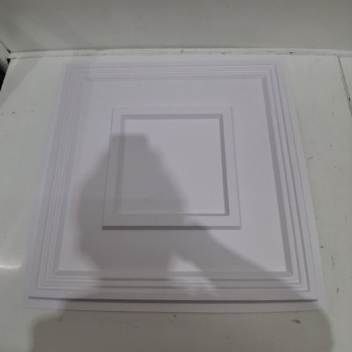 12PK DECORATIVE PVC CEILING TILES - 24" X 24" - WHITE image 3