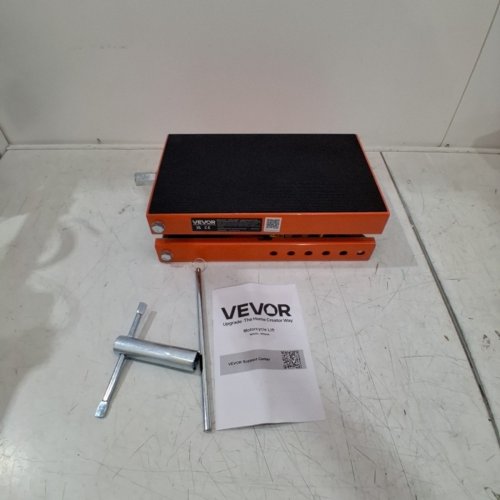 MOTORCYCLE LIFT SCISSOR JACK WITH DOLLY AND HAND CRANK - 1100LBS - BLACK/ORANGE (MODEL: MR8099) image 2