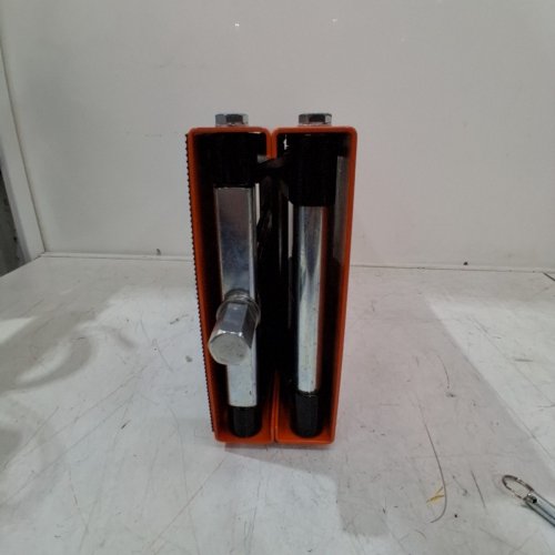 MOTORCYCLE LIFT SCISSOR JACK WITH DOLLY AND HAND CRANK - 1100LBS - BLACK/ORANGE (MODEL: MR8099) image 6