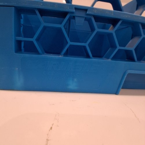 2PK CARLISLE FOODSERVICE PRODUCTS OPTICLEAN GLASS RACK - 25-COMPARTMENTS - 20" X 20" - CARLISLE BLUE image 2