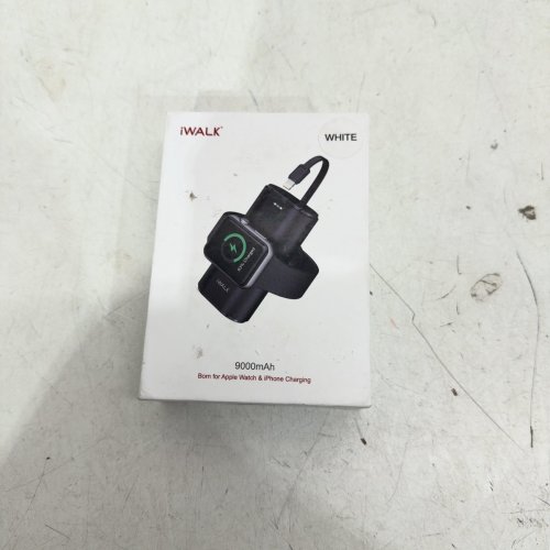 IWALK PORTABLE APPLE SMART WATCH CHARGER/POWER BANK WITH BUILT IN CABLE - 9000MAH - FOR APPLE PHONES AND OTHER LIGHTNING CHARGER DEVICES - WHITE (MODEL: DBL9000W) image 2