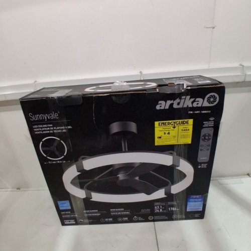 ARTIKA SUNNYVALE LED CEILING FAN - 2300LM - 28" - BLACK (MODEL: 1806313 / 28FAN-SUVR-C1BL) image 4