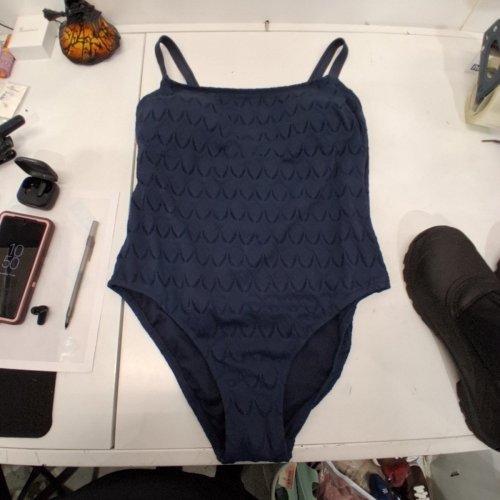 WOMENS GEORGE. TEXTURED ONE-PIECE SWIMSUIT - D36/1X- DARK BLUE (STYLE: GR560061PDE) image 2