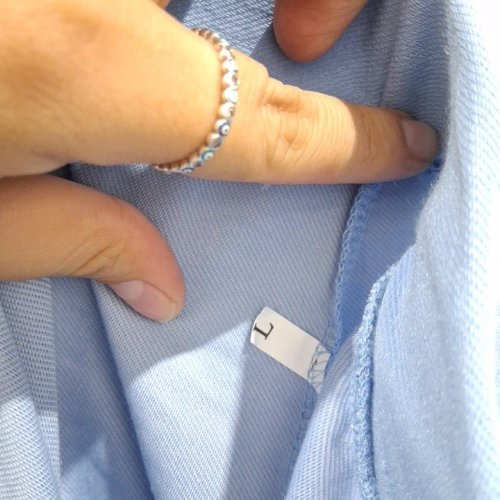 WOMEN'S CROPPED LOUNGE PANTS - LARGE - LIGHT BLUE image 3