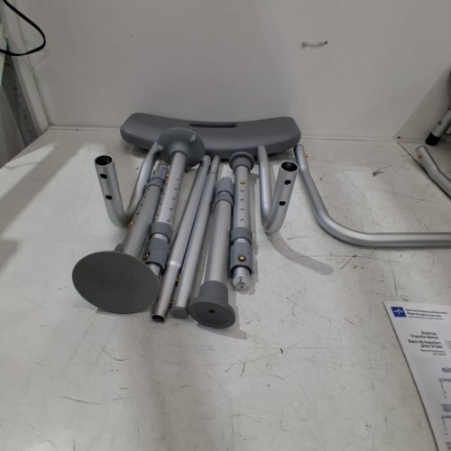 MEDLINE GUARDIAN BATHTUB TRANSFER BENCH WITH BACK SUPPORT & SUCTION FEET - 400LBS CAPACITY - GREY (MODEL: G3-100KBRX1) image 3