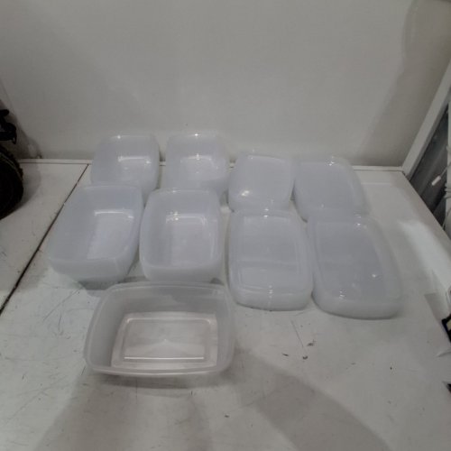 82PC CAFÉ EXPRESS PLASTIC CONTAINERS & LIDS - 38OZ - CLEAR image 2