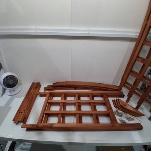 GARVEE WOODEN GARDEN ARBOR - 85" - TEAK (MODEL:PPG_34JP5DN3) image 5