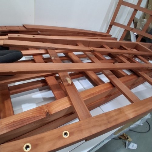 GARVEE WOODEN GARDEN ARBOR - 85" - TEAK (MODEL:PPG_34JP5DN3) image 7