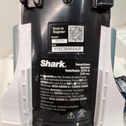 SHARK CORDLESS LED HEADLIGHTS HYPERVELOCITY SUCTION BATTERY POWERED STICK VACUUM - 181W - WHITE (MODEL: IZ377H) image 3