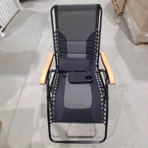 COASTRAIL OUTDOOR ZERO GRAVITY CHAIR - 33.5" X 21.6" X 44.9" - GREY/BLACK - (MODEL:BL-134) image 2