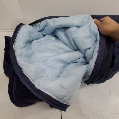AMAZON BASICS SLEEPING BAG - 90" X 34" MUMMY STYLE - 35 DEGREE - NAVY image 3