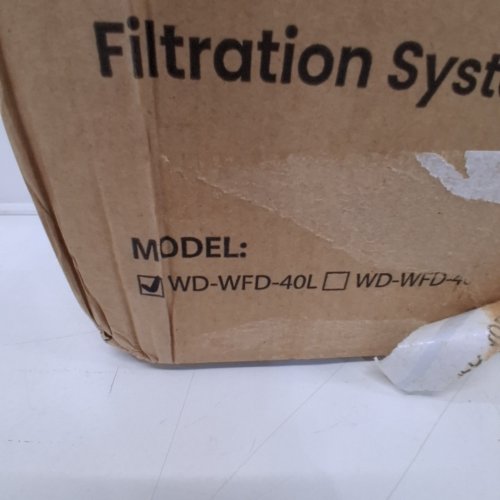 WATERDROP WATER FILTER DISPENSER - 35 CUP LARGE CAPACITY - BLACK/CLEAR (MODEL: WD-WFD-40L) image 2