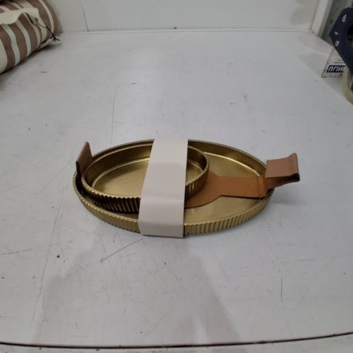 2PC HEARTH & HAND WITH MAGNOLIA TRINKET DISH -5"/8.25" - GOLD image 2
