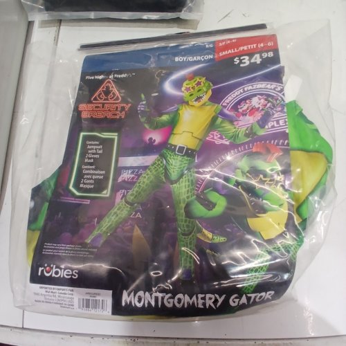 3PC BOYS FIVE NIGHTS AT FREDDY'S MONTGOMERY GATOR COSTUME - SMALL (4-6) - GREEN/YELLOW image 2