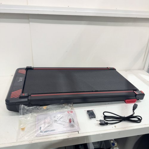 BESTGOD PORTABLE WALKING PAD TREADMILL WITH REMOTE - 2.5 H/P, 330 LBS MAX - BLACK / RED (MODEL: 280A-A) image 4