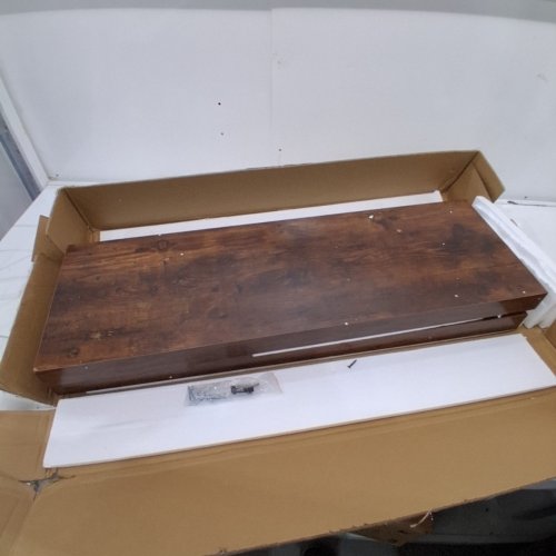 2PK FEIHORRM FLOATING SHELVES WITH INVISIBLE BRACKETS - 36", 12" DEEP - RUSTIC BROWN image 2