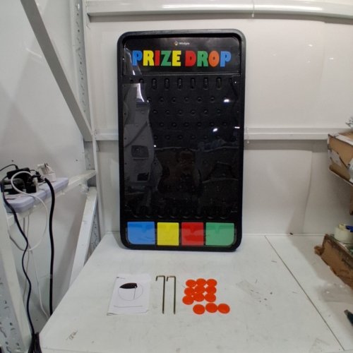 WINSPIN PRIZE DROP BOARD FOLDABLE STAND DISK DROP BOARD GAME WITH PLAYING PUCKS - 41" X 25" - BLACK - (MODEL: ‎35PDG001-4125IN-06) image 2