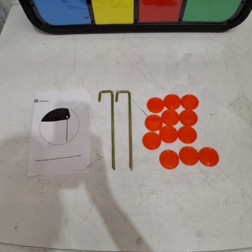 WINSPIN PRIZE DROP BOARD FOLDABLE STAND DISK DROP BOARD GAME WITH PLAYING PUCKS - 41" X 25" - BLACK - (MODEL: ‎35PDG001-4125IN-06) image 3
