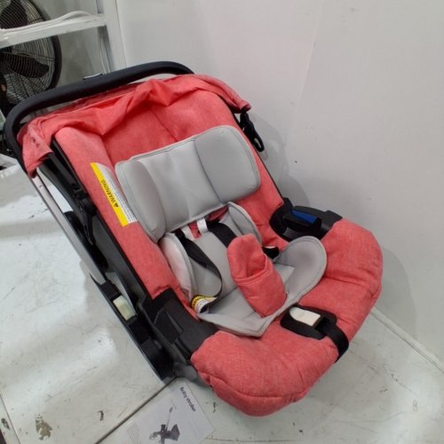 4-IN-1 FOLDING COMPACT BABY STROLLER AND CAR SEAT - 0-36 MONTHS - MAX 15KG/33 LBS - PINK (MODEL: G301) image 4