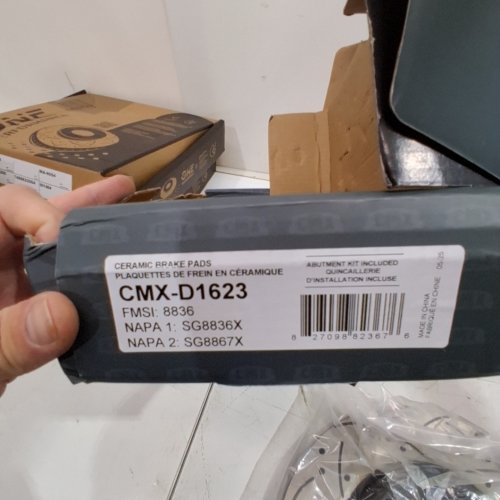 ONE PERFORMANCE/CMX SLOTTED BRAKE ROTORS AND BRAKE PAD KIT - FITS SELECT MODELS (MODEL: CMX01623/DS1-982264) image 2