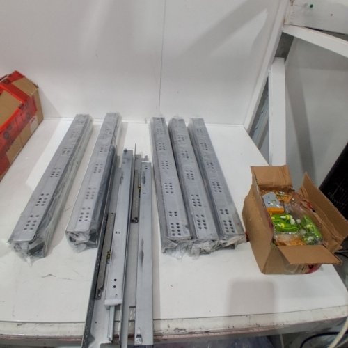 6PR CORALOV FULL EXTENSION CONCEALED UNDERMOUNT DRAWER SLIDES WITH 3D ADJUSTMENT CLIPS - 21" - SILVER image 2