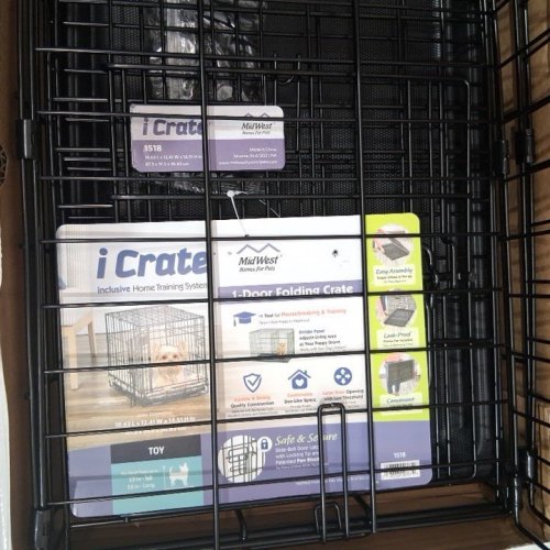 MIDWEST HOMES FOR PETS ICRATE FOLDING DOG CRATE - 18" - BLACK (MODEL: 1518) image 4