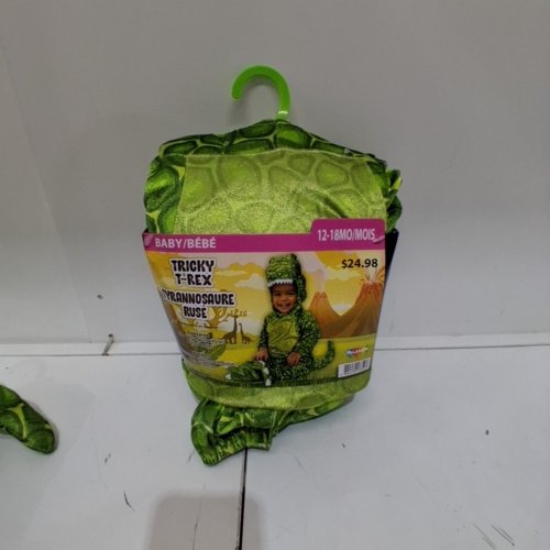 2PC TODDLER TRICKY T-REX HOODED T-REX COSTUME SET - 12-18 MONTHS - GREEN image 2