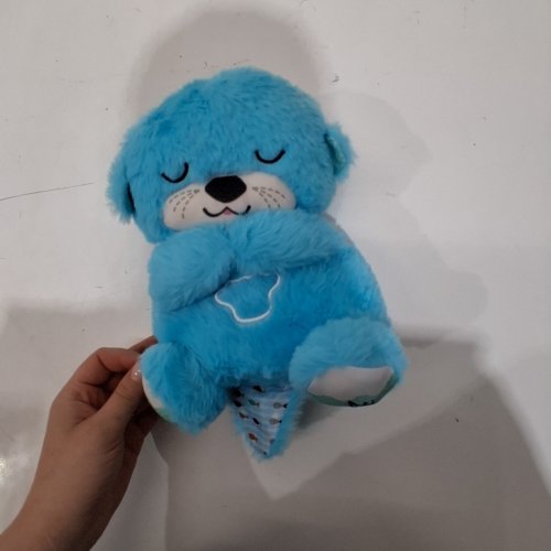 SLOW BREATHING SOOTHING OTTER PLUSH WITH MUSIC - BLUE image 3