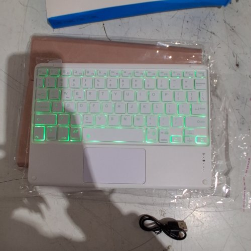 SMART KEYBOARD CASE WITH DETACHABLE WIRELESS BLUETOOTH KEYBOARD - WITH PENCIL HOLDER, FOR 14.5" TABLET - PINK image 2