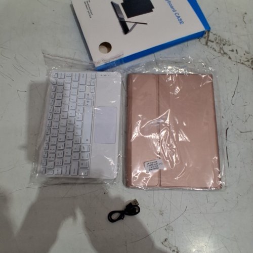 SMART KEYBOARD CASE WITH DETACHABLE WIRELESS BLUETOOTH KEYBOARD - WITH PENCIL HOLDER, FOR 14.5" TABLET - PINK image 3
