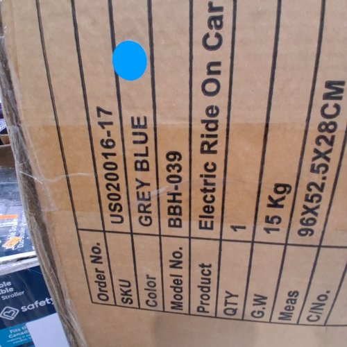 ARBELI ELECTRIC RIDE ON TRUCKWITH REMOTE CONTROL - 12V - BLUE/GREY (MODEL:BBH-039) image 2