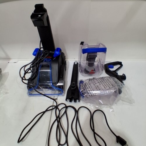 BISSELL POWERCLEAN TURBOBRUSH PET UPRIGHT CARPET CLEANER, POWERFUL & LIGHTWEIGHT - 120V - BLUE - (MODEL:3939C) image 3