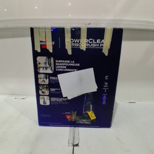 BISSELL POWERCLEAN TURBOBRUSH PET UPRIGHT CARPET CLEANER, POWERFUL & LIGHTWEIGHT - 120V - BLUE - (MODEL:3939C) image 7