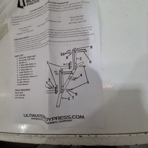 ULTIMATE BODY PRESS JOIST MOUNT PULL UP BAR - BLACK image 3