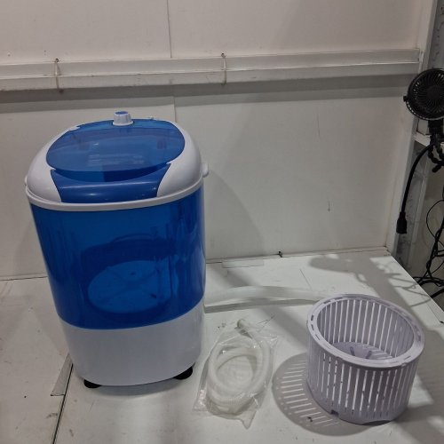 COSTWAY PORTABLE MINI WASHING MACHINE - 5.5LBS CAP - 110V - BLUE/WHITE (MODEL: FP10964US-BL/FP10964US XPB25-848B) image 2