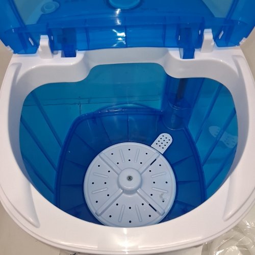 COSTWAY PORTABLE MINI WASHING MACHINE - 5.5LBS CAP - 110V - BLUE/WHITE (MODEL: FP10964US-BL/FP10964US XPB25-848B) image 4