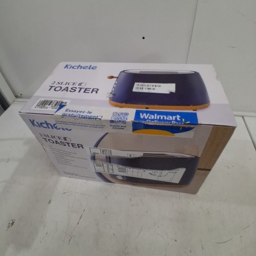 KICHELE RETRO 2 SLICE TOASTER - MATTE BLUE WITH WOODEN BASE - (MODEL: YK-688H) image 4