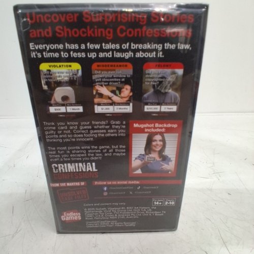 CRIMINAL CONFESSIONS ADULT PARTY CARD GAME - 2-10 PLAYERS AGES 14+ image 3