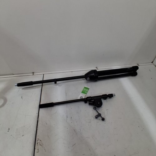 K&M KONIG & MEYER MICROPHONE STAND WITH TELESCOPIC BOOM ARM - 40.5" - 68" H - 5/8" - BLACK (MODEL: 21090-500-55) image 2