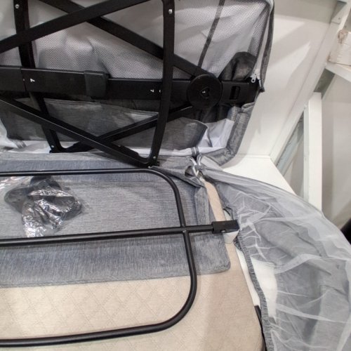 3-IN-1 BABY BASSINET WITH WHEELS AND SOFT MATTRESS - 22" X 36" X 33" - GREY (MODEL: JJ001) image 3