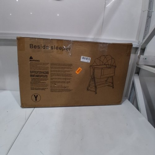 3-IN-1 BABY BASSINET WITH WHEELS AND SOFT MATTRESS - 22" X 36" X 33" - GREY (MODEL: JJ001) image 4