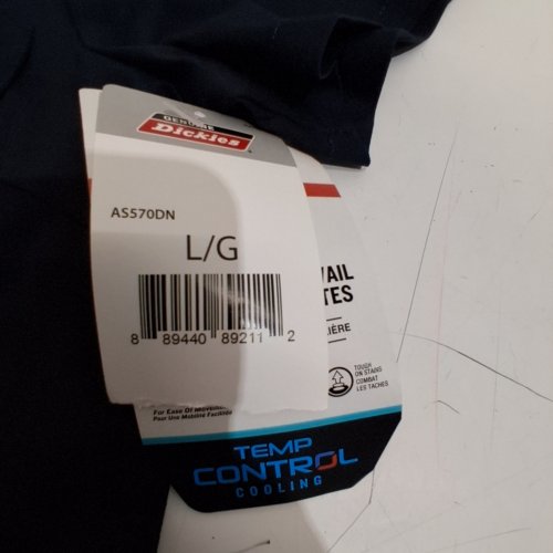 MEN'S DICKIES SHORT-SLEEVE TEMP CONTROL COOLING WORK SHIRT - LARGE - DARK NAVY image 2
