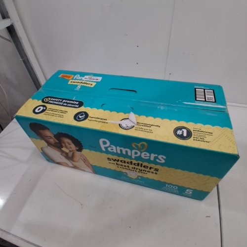 100PK PAMPERS SWADDLERS 100% LEAKPROOF DISPOSABLE BABY DIAPERS - SIZE 5 image 3