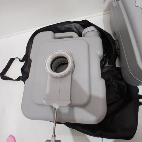 VEVOR PORTABLE TOILET FOR CAMPING, PORTA POTTY - 3.2 GAL WASTE TANK & 3.2 GAL FLUSH TANK - 330LBS MAX WEIGHT CAPACITY - GRAY (MODEL:‎AIRPUMP10L) image 3